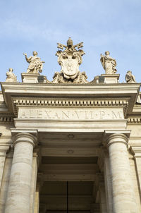 Low angle view of statue