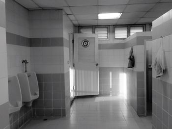 Interior of public toilet
