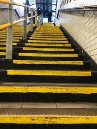 Steps and yellow stairs