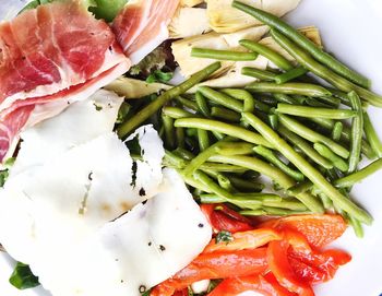 Close-up of vegetables in plate