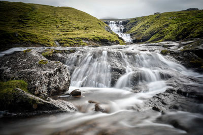 Scenic view of waterfall