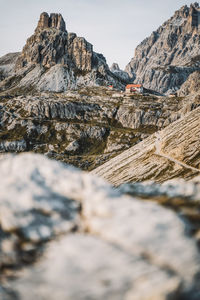 Scenic view of rock formation against sky