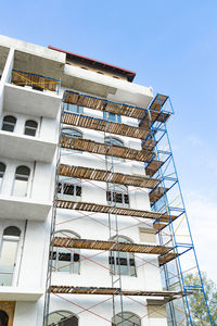 Low angle view of building against clear sky