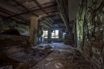 Interior of abandoned house