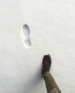 Low section of person on snow