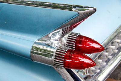 Cropped image of vintage car with tail light