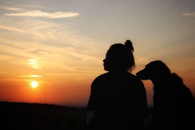 Sunset with my girl and dog