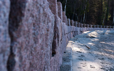 Snow covered bridge against sky during winter