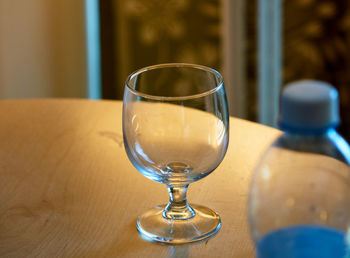 Close-up of wine glass on table