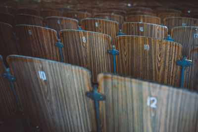 Full frame shot of empty seats