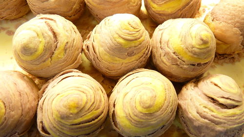 Full frame shot of cookies for sale in market