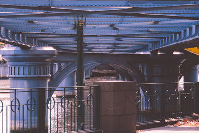Low angle view of bridge in building