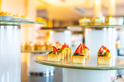 Close-up of cake on table