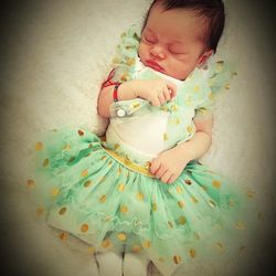 Close-up of cute baby girl
