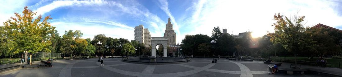 Panoramic view of city against sky