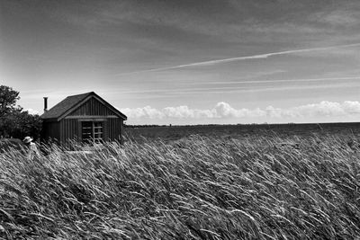 Scenic view of house against sky