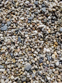 Full frame shot of stones on sunny day