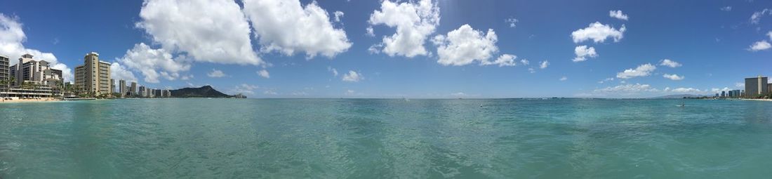 Panoramic view of sea against sky