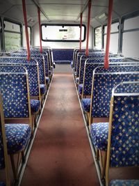 Empty seats in bus