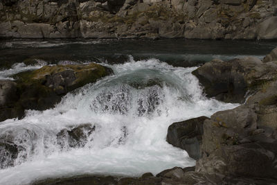 Scenic view of waterfall