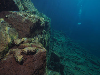 Rock formation in sea