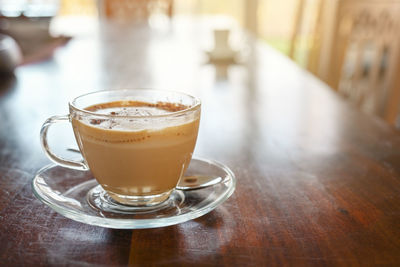 Close-up of drink on table