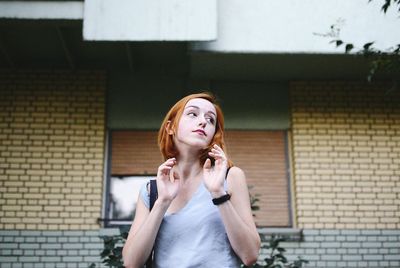 Portrait of young woman