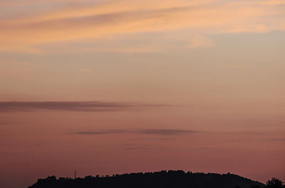 Scenic view of landscape against sky at sunset