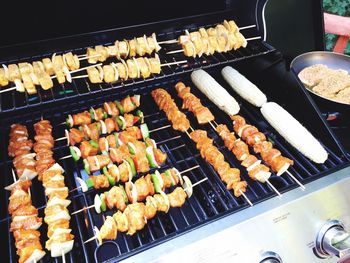 Meat on barbecue grill