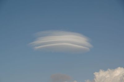 Low angle view of moon in sky