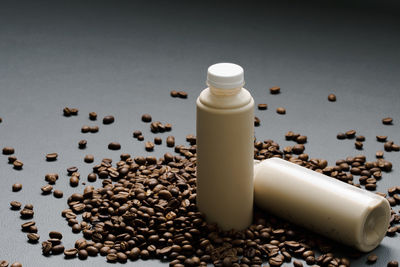 Close-up of coffee cup on table