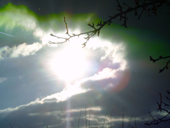 Low angle view of cloudy sky