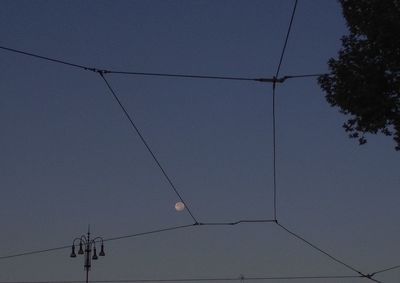 Low angle view of electricity pylon