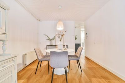 Interior of empty dining room