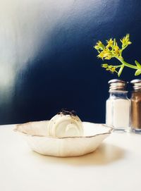 Close-up of vase on table