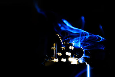 Close-up of illuminated lamp