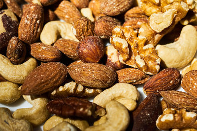 Full frame shot of salted nuts