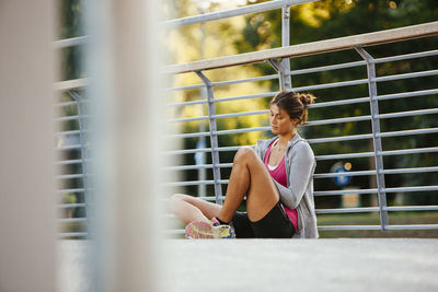 Young woman in sport clothes, uppsala, sweden