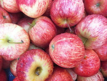 Full frame shot of apples for sale at market stall