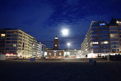 Illuminated city at night