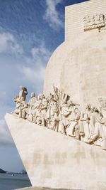 Low angle view of lighthouse against sky
