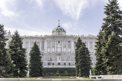 Low angle view of historic building against sky