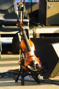 Violin on stand