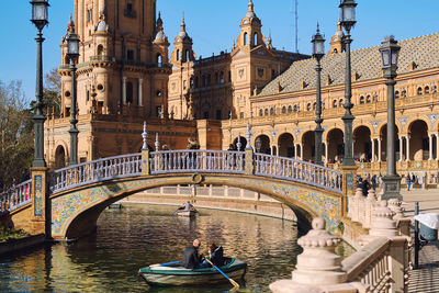 View of bridge over canal