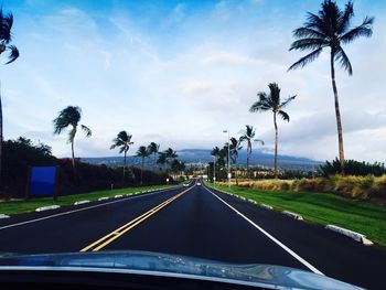 Road against cloudy sky