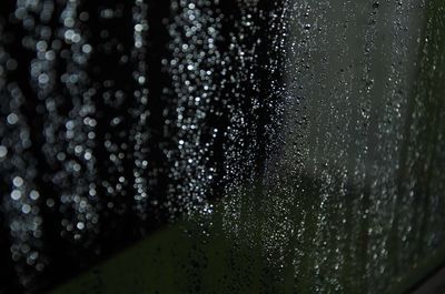 Full frame shot of wet glass window