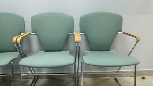 Close-up of chairs
