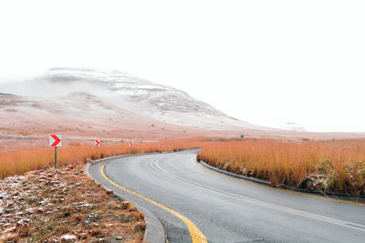 Road passing through landscape