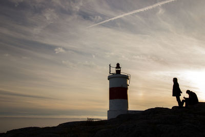 Scenic view of sea against sky at sunset