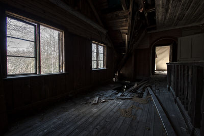 Interior of abandoned home